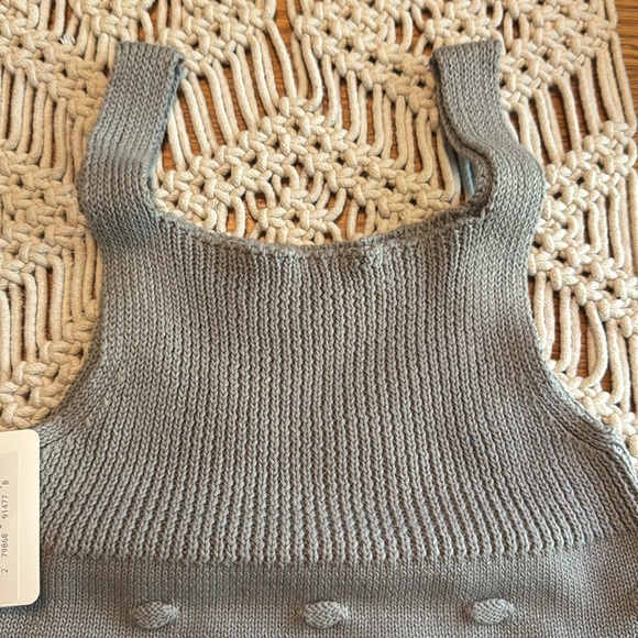 NWT Boutique Gray cotton Knit Baby bubble Romper - Picture 3 of 4